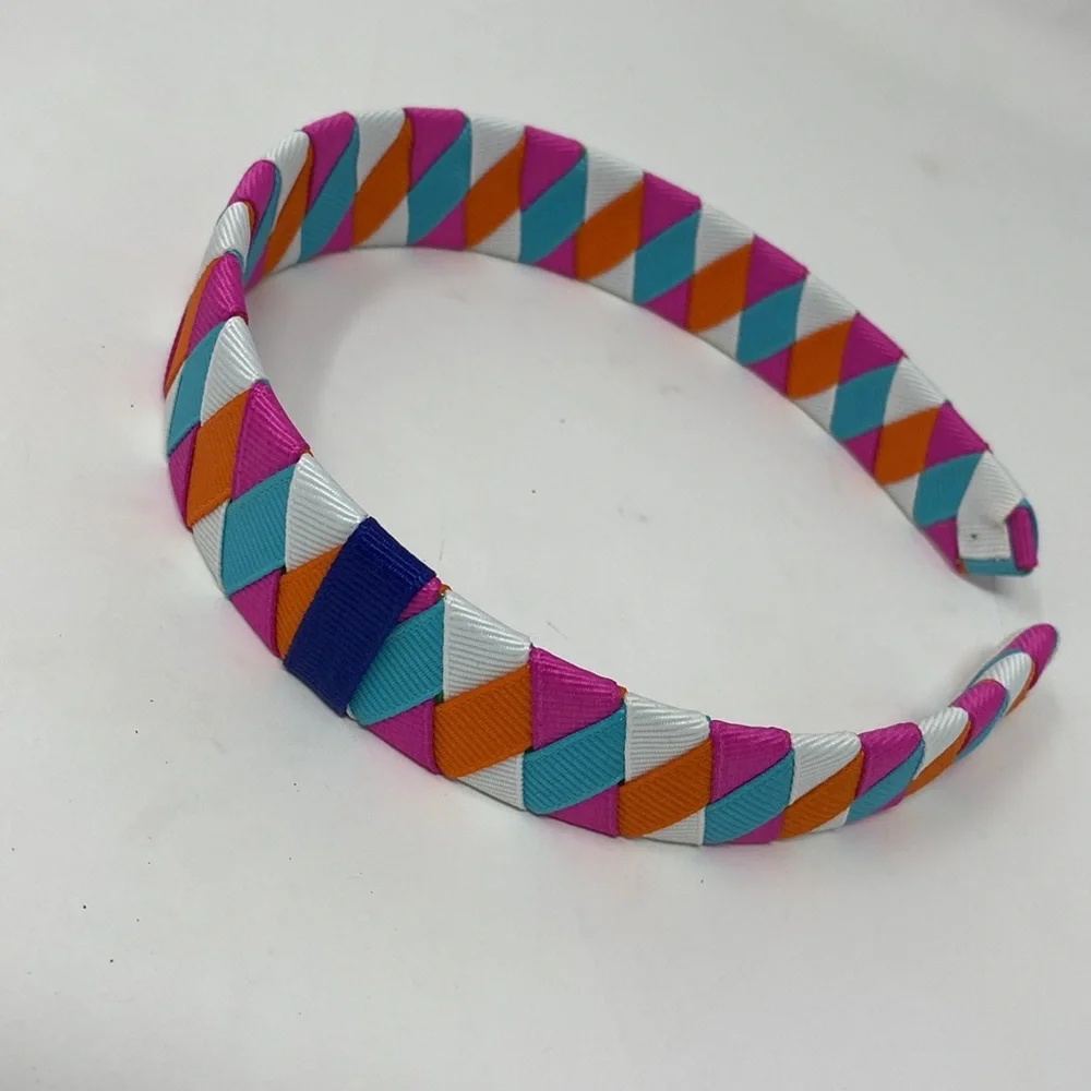 Unbranded handcrafted Headband with Disney Frozen Anna ribbon clip set